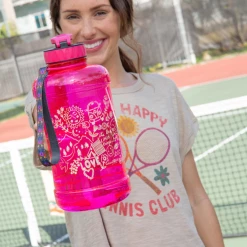 Natural Life Drink Up Water Bottle XL Pink