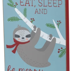 Primitives By Kathy Eat Sleep And Be Merry Box Sign