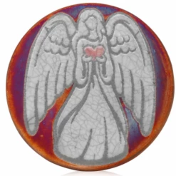 Raku Potteryworks Angel Heart Coasters Set From Raku Pottery