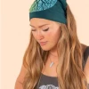 Soul Flower Two Tone Tree Of Life Teal Bandana Headband