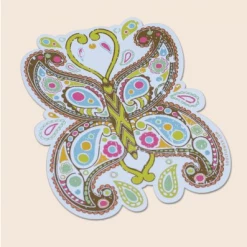 Soul Flower Paisley Butterfly Sticker