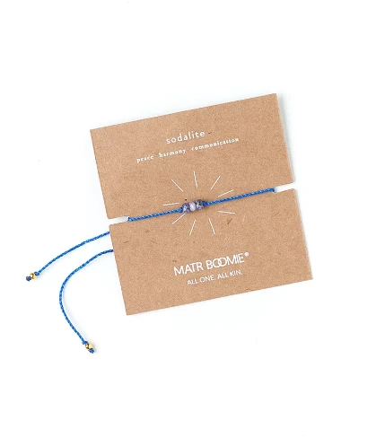 Cheap ⭐ Matr Boomie Sodalite Indali Bracelet "Stone Of Harmony And Balance" Handcrafted In India Global Fair Trade Gifts 😍 3 Matr Boomie Sodalite Indali Bracelet "Stone Of Harmony And Balance" Handcrafted In India Global Fair Trade Gifts
