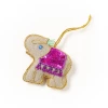 Matr Boomie Good Fortune Elephant Plush Ornament - Larissa Collection, Handcrafted In India Global Fair Trade Gifts