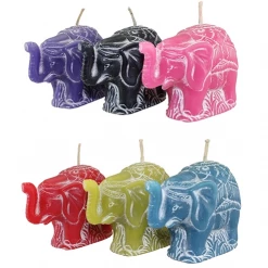 World Buyers Festival Elephant Color Good Fortune Candle (3"H) Candles & Accessories