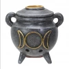 Pacific Trading Triple Moon Cauldron Backflow Cone Incense Burner Incense & Accessories