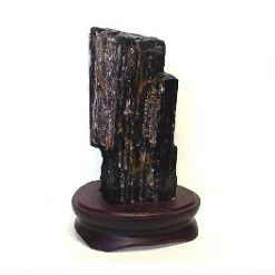 Kheops International Black Tourmaline On Wood Base