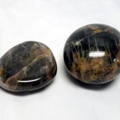 Kheops International Black Moonstone Palm Stone Crystals & Tumbled Stones