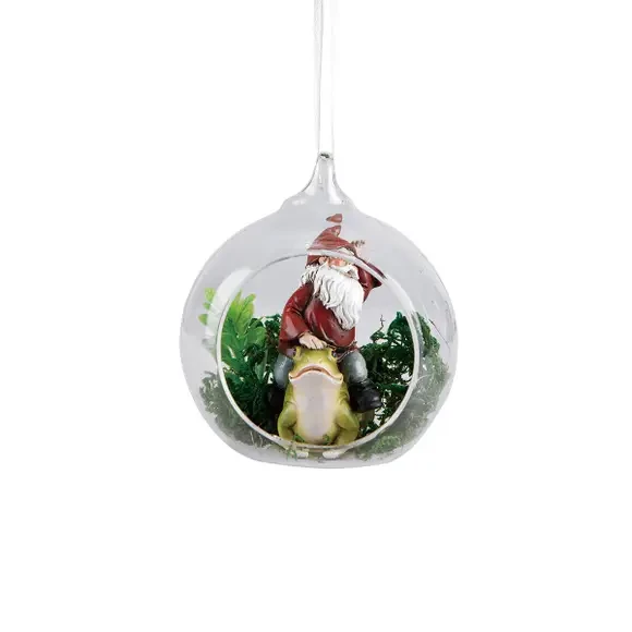 Outlet ⌛ C & F Home Terrarium Gnome On A Frog Ornament ✔️ 3 C & F Home Terrarium Gnome On A Frog Ornament