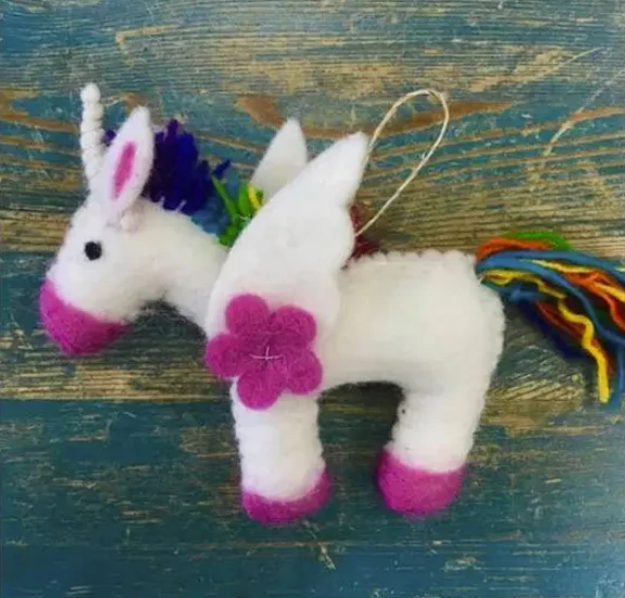 Best deal ⌛ The Winding Road Rainbow Unicorn Hand-Felted Wool Ornament Handcrafted In Nepal 🔔 3 The Winding Road Rainbow Unicorn Hand-Felted Wool Ornament Handcrafted In Nepal
