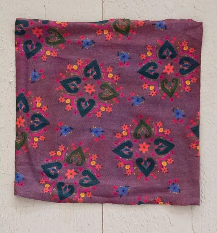 Natural Life Plum Floral Mandala Half Boho Bandeau