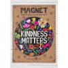 Natural Life Kindness Matters Black Floral Car Magnet