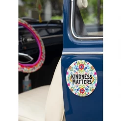 Natural Life Kindness Matters Cream Car Magnet