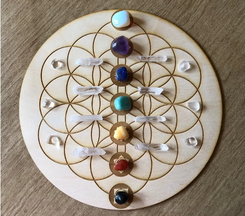Outlet โจ Zen And Meow Flower Of Life Chakras Crystal Grid Crystals & Tumbled Stones ๐ 5 Zen And Meow Flower Of Life Chakras Crystal Grid Crystals & Tumbled Stones