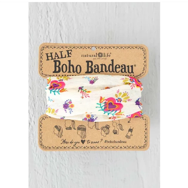 Budget ๐งจ Natural Life Heart Flowers Half Boho Bandeau ๐ 3 Natural Life Heart Flowers Half Boho Bandeau