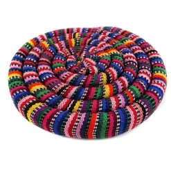 UPAVIM Crafts Handwoven Spiral Spiced Heatable Trivet (7.5") Handcrafted In Guatemala