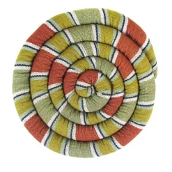 UPAVIM Crafts Global Fair Trade Gifts Handwoven Spiral Spiced Heatable Trivet (5.5