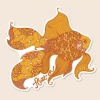 Soul Flower Float On Goldfish Sticker