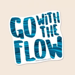 Soul Flower Go With The Flow Water Waves Sticker