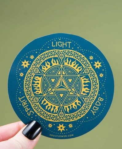 Coupon 🌟 Soul Flower Light Body Spirit Merkaba Sticker ✔️ 3 Soul Flower Light Body Spirit Merkaba Sticker