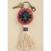 Natural Life Live The Life You Love Mantra Beaded Tassel Keychain