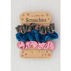 Natural Life Olive Floral Hair Scrunchie Set