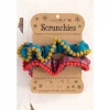 Natural Life Pom Pom Hair Scrunchie Pink Ditsy/Blue Set