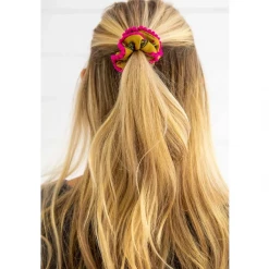 Top 10 😉 Natural Life Pom Pom Hair Scrunchie Purple Floral/Gold Set ✨ 9 Natural Life Pom Pom Hair Scrunchie Purple Floral/Gold Set