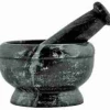 Om Imports Metaphysical & Divination Gifts Dark Green Marble Mortar & Pestle