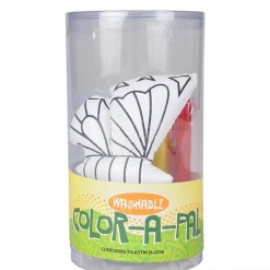 RI Novelty Kids Crafts & Activities Butterfly Color-A-Pal Marker And Plush Canvas Set