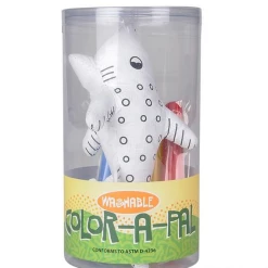 RI Novelty Kids Crafts & Activities Shark Color-A-Pal Marker And Plush Canvas Set
