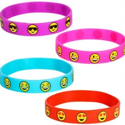 RI Novelty Emoticon Emoji Rubber Bracelets