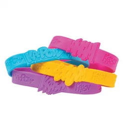 RI Novelty Smiles & Surprises Superhero Sayings Rubber Bracelets