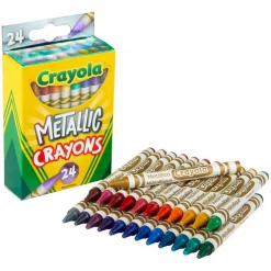 Notions 24 Count Crayola Metallic Crayons Kids Crafts & Activities