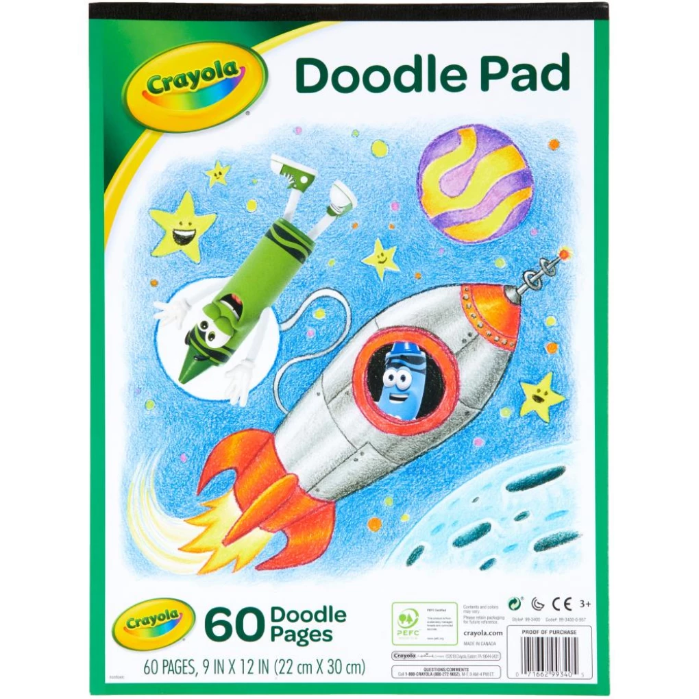 New 😀 Notions Crayola Doodle Pad 9"X12" ✔️ 4 Notions Crayola Doodle Pad 9"X12"