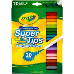 Notions 20 Count Crayola Super Tips Washable Markers