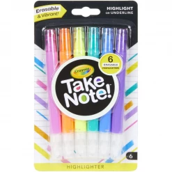 Notions Crayola Take Note! Erasable Highlighters Kids Crafts & Activities
