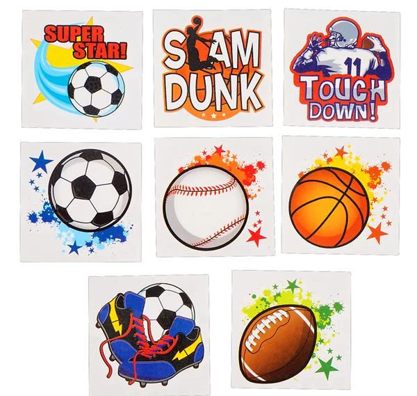 Best Sale 👏 RI Novelty Sports Temporary Tattoos Kids Crafts & Activities 🤩 3 RI Novelty Sports Temporary Tattoos Kids Crafts & Activities