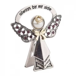 Roman, Inc. Angel Gifts Always By My Side ~ February Birthstone Bedside Angel