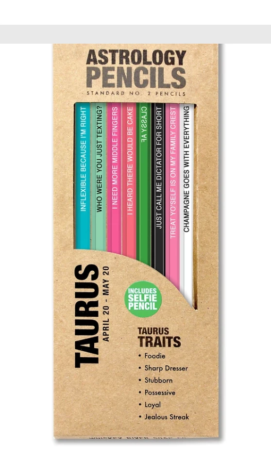 Brand new ❤️ Whiskey River Soap Co Astrology Pencils Taurus 😀 3 Whiskey River Soap Co Astrology Pencils Taurus