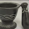 New Age Imports Black Soap Stone Celtic Knot Carved Black Mortar & Pestle 3'' X 3'' X 2.5''H Metaphysical & Divination Gifts