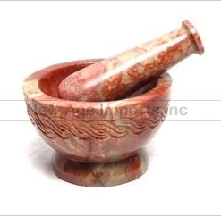 New Age Imports Celtic Knot Carved Mortar & Pestle Set - 4"D