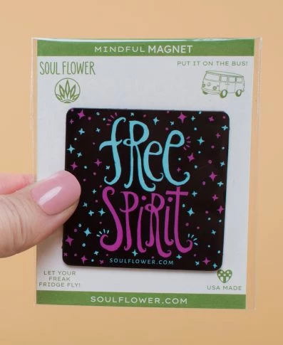 Outlet 🛒 Soul Flower Free Spirit Mindful Magnet 👍 3 Soul Flower Free Spirit Mindful Magnet