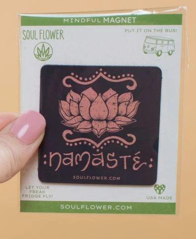 Brand new โ๏ธ Soul Flower Namaste Lotus Mindful Magnet ๐งจ 3 Soul Flower Namaste Lotus Mindful Magnet