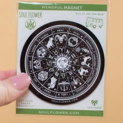Soul Flower Zodiac Astrological Mindful Magnet