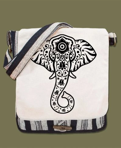Top 10 👏 Soul Flower Elephant Vibes Canvas Messenger Bag ✔️ 3 Soul Flower Elephant Vibes Canvas Messenger Bag