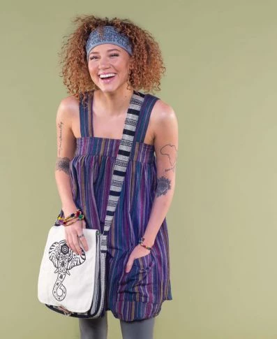 Top 10 👏 Soul Flower Elephant Vibes Canvas Messenger Bag ✔️ 4 Soul Flower Elephant Vibes Canvas Messenger Bag