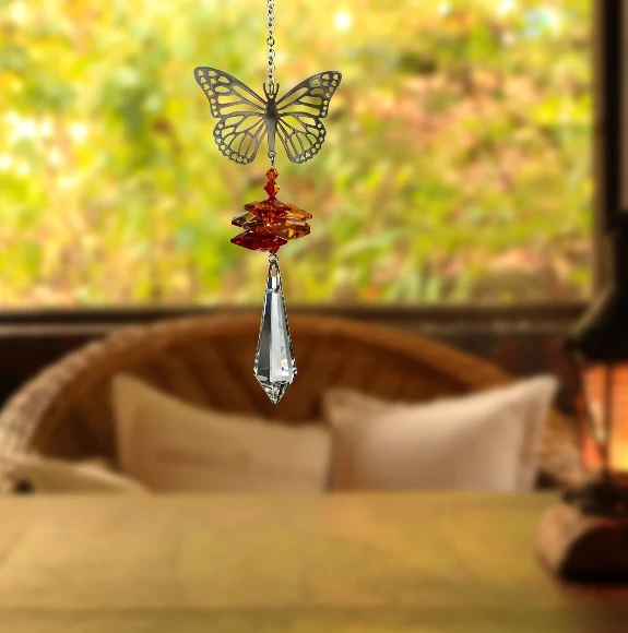 Brand new ๐ Woodstock Chimes Butterfly ~ Crystal Fantasy Suncatcher Prisms & Hanging Crystals ๐ 3 Woodstock Chimes Butterfly ~ Crystal Fantasy Suncatcher Prisms & Hanging Crystals