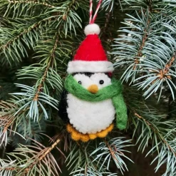 The Winding Road Holiday Penguin Hand-Felted Wool Ornament Handcrafted In Nepal Global Fair Trade Gifts