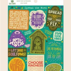 Soul Flower Spread The Word Kindness Inspiration Sticker Sheet