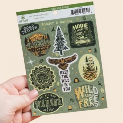 Outlet 💯 Soul Flower Wonder & Wander, Wild & Free Sticker Sheet 🎁 6 Soul Flower Wonder & Wander, Wild & Free Sticker Sheet